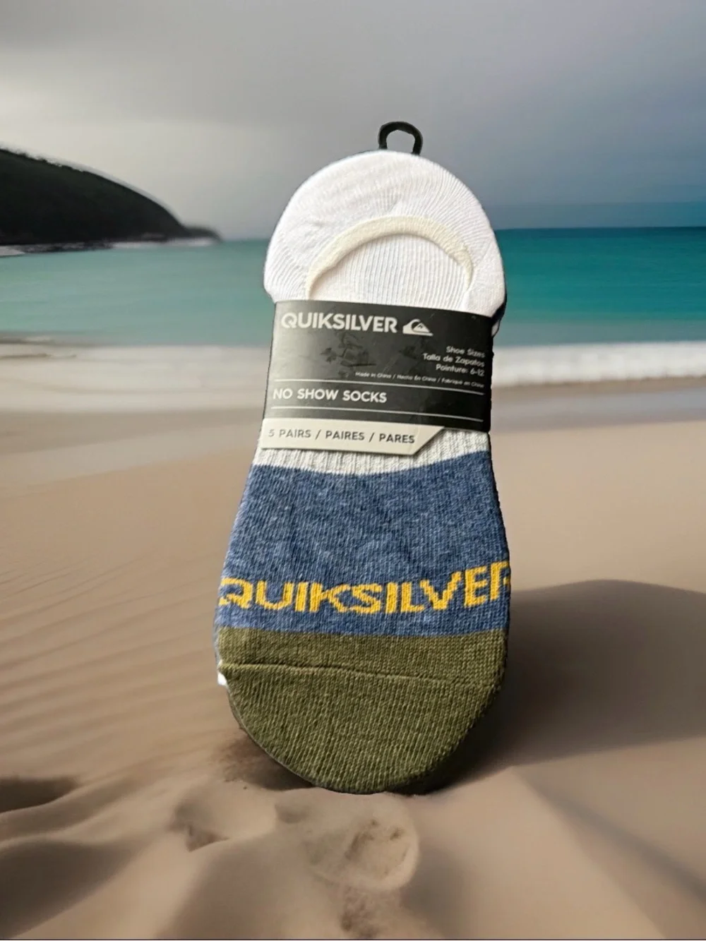 Quiksilver Men’s Size 6-12 No Show Socks. 5 Pairs. Multicolor. New with Tags.